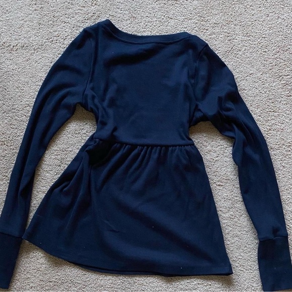 Hollister Navy Blue Women's Blouse - Picture 4 of 4